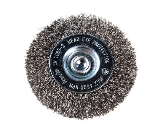 Щетка плоская для дрели 75 мм нерж. сталь жесткая kwb 609830 – изображение 4