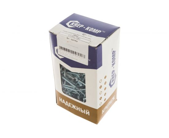 Саморез КРЕП-КОМП белый цинк POZY 4,5х40 500 шт бд4540ф – изображение 4