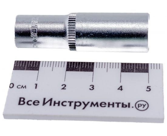 Головка торцовая удлиненная МАСТЕР (10 мм; 1/4""; Cr-V; FLANK) Зубр 27717-10 – изображение 4