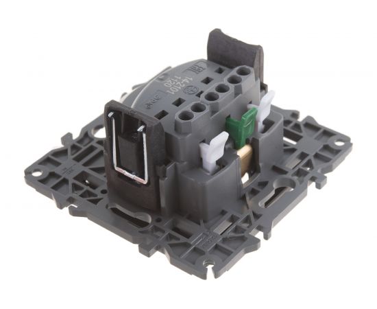 Розетка ЭРА Elegance 2P+E Schuko, 16A-250В, IP20, антрацит 14-2101-05 Б0034269 – изображение 4