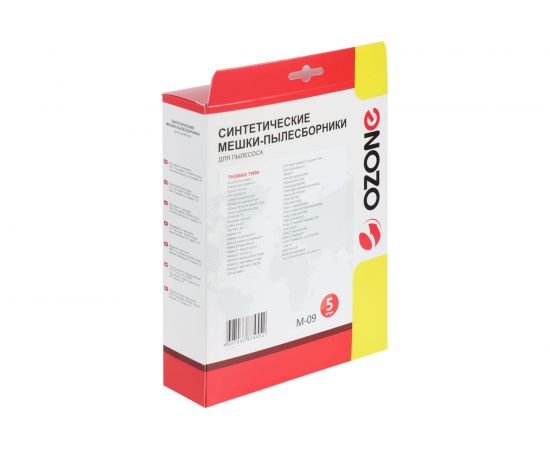 Мешки-пылесборники оригинальные синтетические (5 шт.) OZONE classic Thomas Twin M-09 – изображение 5