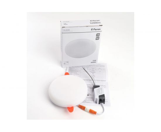 Встраиваемый светодиодный светильник FERON с регулируемым монтажным диаметром, 12W, 4000K, 1200Lm, AL509 41208 – изображение 6