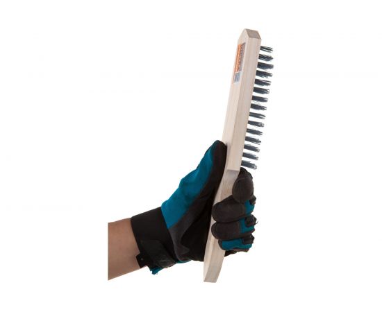 Шестирядная металлическая щетка с деревянной ручкой SANTOOL 060101-006 – изображение 6