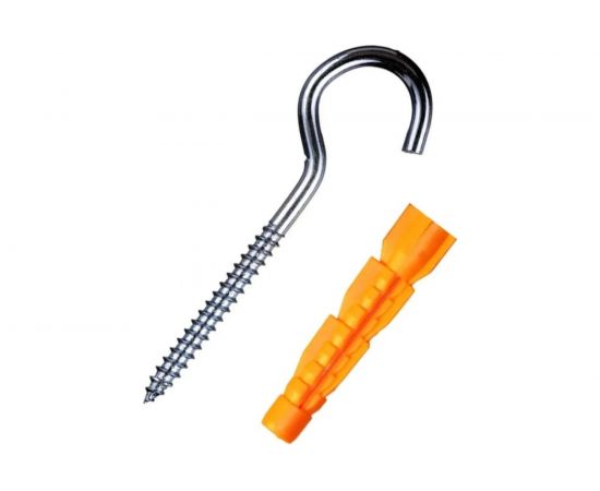 Шуруп-полукольцо Стройметиз 6,0х70 с унив.дюбелем 10х61, уп.2 шт. европодвес 2930321 