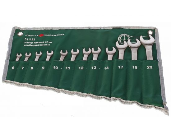 Набор комбинированных ключей 12 шт в тетроновой сумке ДТ/10 Дело Техники 511122 