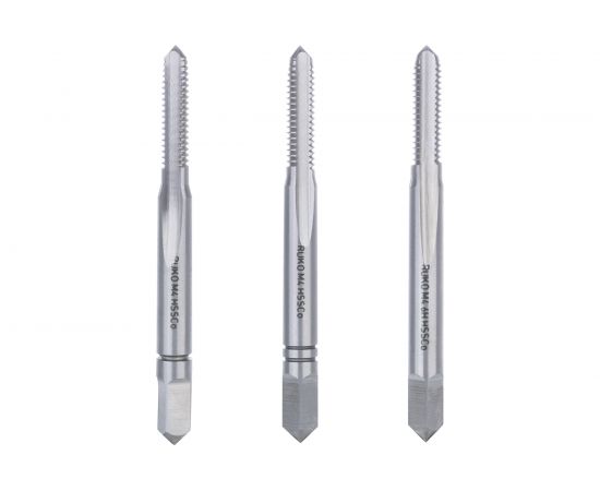 Набор метчиков Ruko из 3-х шт. М 4 Шаг 0.7 мм HSSE-Co5 230040E 