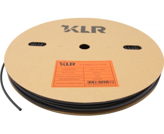 Термоусадочная трубка KLR KLR-GSHS-Z-2X-4.8-BK 4.8/2.4мм/Коэффициент усадки: 2:1/Цвет: Чёрный 5300048 