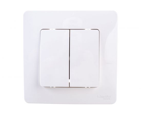 2-клавишный выключатель Schneider Electric BLANCA 10А, 250B, БЕЛЫЙ BLNVS010501 