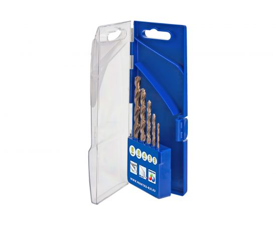Набор сверл по металлу Эксперт кобальтовые (5 шт; 2-6 мм) ПРАКТИКА 640-254 