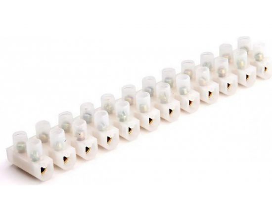 Винтовая клемма duwi ЗВИ-5 полипропилен 0,75-4мм2 12пар 120С белый, 26631 0 