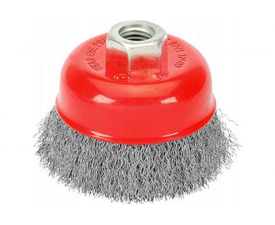 Чашеобразная гофрированная щетка Атака №152 0110014430 d-100 M14 нержавеющая сталь 34722 