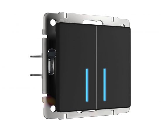 Сенсорный 2-клавишный выключатель WERKEL W4520108 с подсветкой черный a047867 