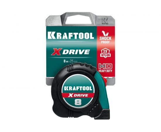 Рулетка KRAFTOOL X-Drive 8м/25мм с ударостойким обрезиненным корпусом 34122-08_z02 – изображение 12