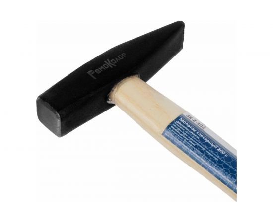 Слесарный молоток РемоКолор кованый, деревянная рукоятка, 200г, 38-2-102 – изображение 2