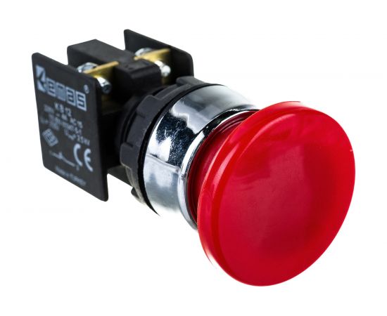 Кнопка Emas красная грибовидная 1НЗ KB12MK – изображение 2