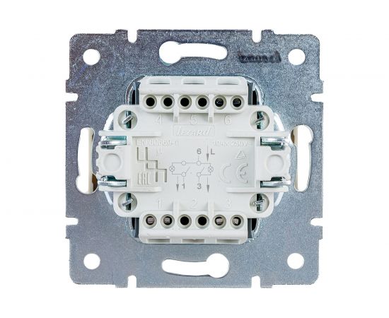 Двойной выключатель LEZARD RAIN с подсветкой крем 703-0388-112 – изображение 2