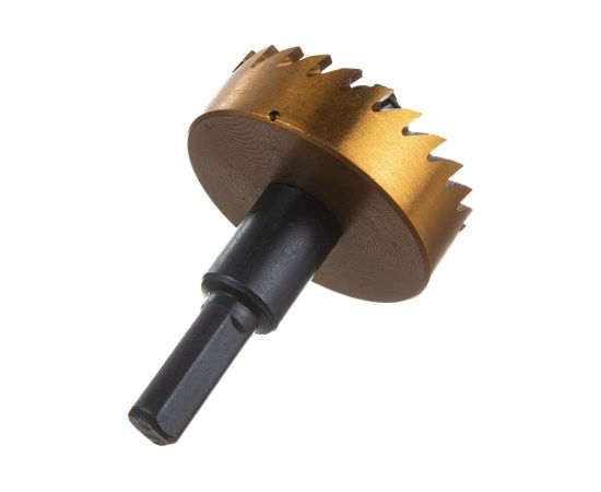 Коронка HSS с нитридтитановым покрытием по металлу 45 мм DENZEL 724115 – изображение 2