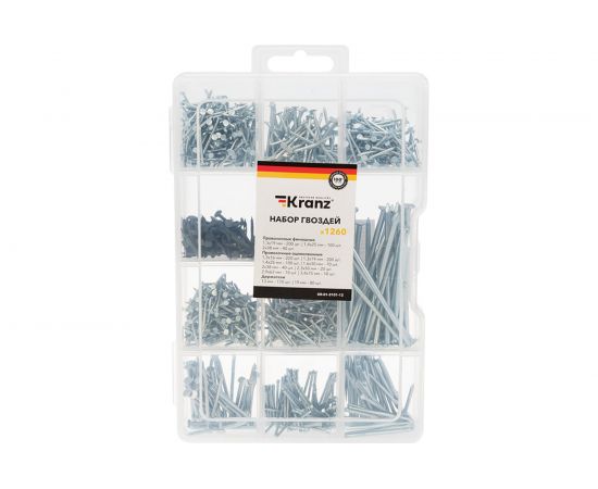 Набор гвоздей kranz 1260 шт. KR-01-3101-12 – изображение 2