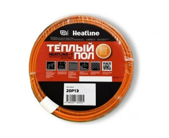 Одножильный кабельный теплый пол Heatline 52 м, 1000 Вт, 6.3-8.3 м2 20Р1Э-52-1000 – изображение 2