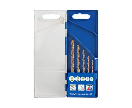 Набор сверл по металлу Эксперт кобальтовые (5 шт; 2-6 мм) ПРАКТИКА 640-254 – изображение 2