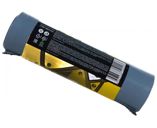 Мешки для мусора в рулоне Титан (5 шт; 70x110 см; 120 л; ПВД; 80 мкм; серые) Ромашка ТТ-ВР-120/5/14/С – изображение 2