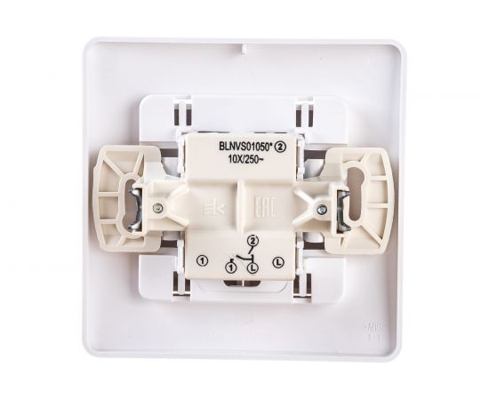 2-клавишный выключатель Schneider Electric BLANCA 10А, 250B, БЕЛЫЙ BLNVS010501 – изображение 2