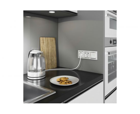 Одноклавишный проходной выключатель WERKEL с подсветкой белый W1112101 a051118 – изображение 2