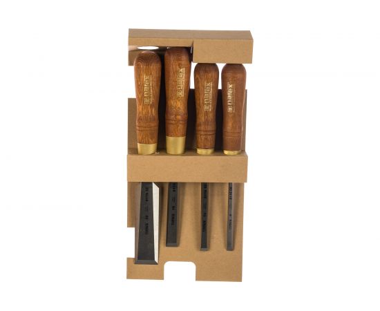 Набор из 4 плоских стамесок с ручкой NAREX WOOD LINE PLUS 8, 10, 16, 32 мм 863202 – изображение 3