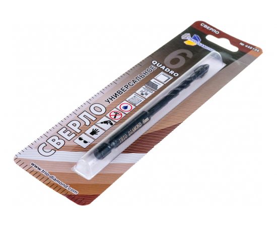 Сверло универсальное квадро 6 мм TRIO-DIAMOND 440106 – изображение 3