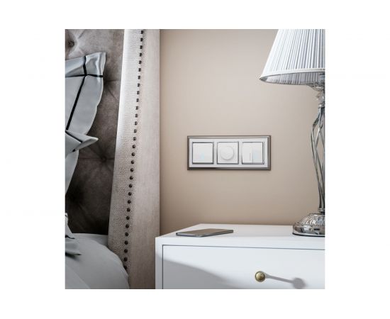 Одноклавишный проходной выключатель WERKEL с подсветкой белый W1112101 a051118 – изображение 3