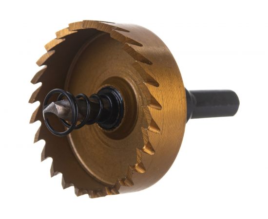 Коронка HSS с нитридтитановым покрытием по металлу 45 мм DENZEL 724115 – изображение 3