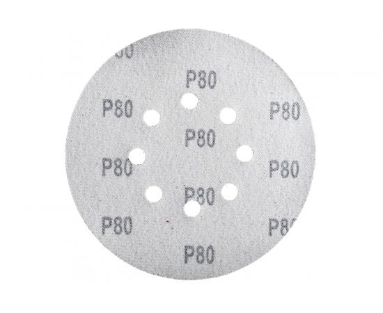 Круг шлифовальный на липучке (5 шт; 150 мм; 8 отверстий; Р80) PATRIOT 820010112 – изображение 3