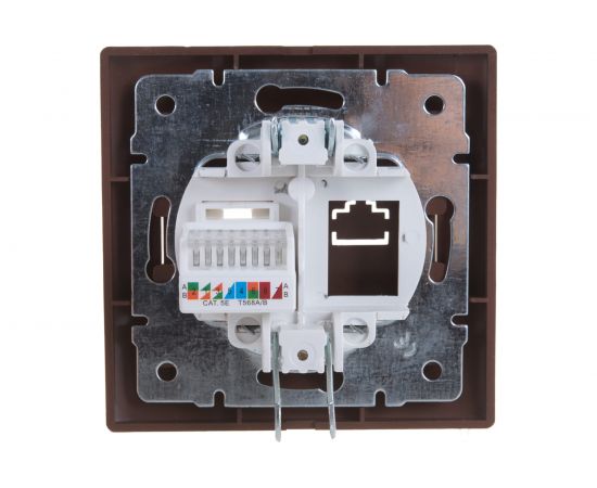 Информационная розетка Intro 130305 RJ45, IP20, СУ, Plano, антрацит Б0044575 – изображение 4