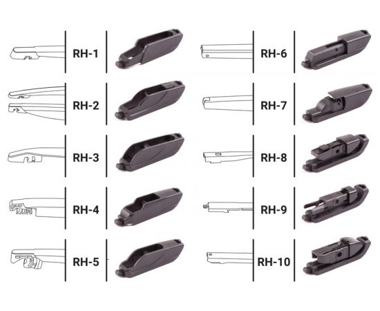 Щетка стеклоочистителя для заднего стекла AUTOPROFI 10 адаптеров RER-12 – изображение 4