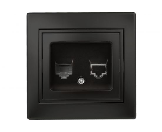 Информационная розетка Intro 130305 RJ45, IP20, СУ, Plano, антрацит Б0044575 – изображение 6