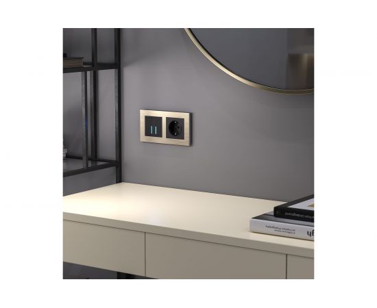 Сенсорный 2-клавишный выключатель WERKEL W4520108 с подсветкой черный a047867 – изображение 7