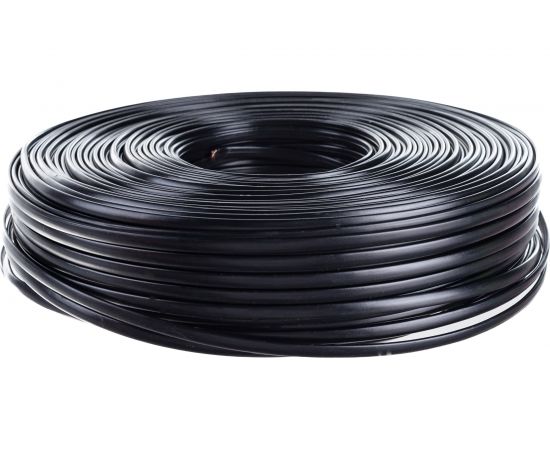 Телефонный кабель Cablexpert 4 жилы, плоский, многожильный, 100 м, черный TC1000S/bl-100m 