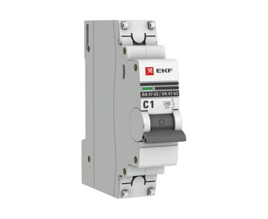 Автоматический выключатель EKF однополюсный 1А С ВА47-63 4.5кА PROxima SQmcb4763-1-01C-pro 