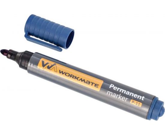Перманентный маркер WORKMATE синий, пулевидный наконечник 3 миллиметра 14-1579 