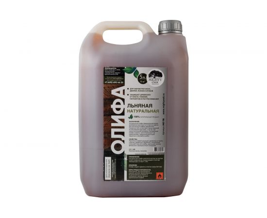 Льняная натуральная олифа Mighty Oak 5 л MO118 