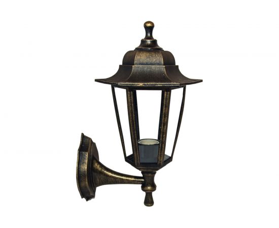 Настенный светильник-фонарь APEYRON бронза 6-гранный прозрачное стекло 11-99БР 