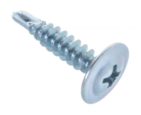 Саморезы с полусферической головкой и сверлом Профикреп цинк пакет, 4,2х19 14 шт 111734 