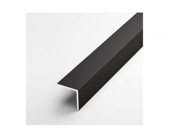 Декоративный угловой профиль ЛУКА алюминиевый 20х20 мм, 2.7 м, черный, 5 шт. уп. УТ000020794 