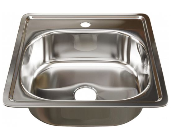 Врезная мойка mixline 48х48х16 см, 0.6, выпуск 3 1/2, с сифоном 528187 