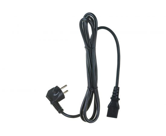 Кабель питания компьютера Shucko+C13 (3x0.75), 10A, угловая вилка, 1.8 м, черный Hyperline PWC-IEC13-SHM-1.8-BK 34927 – изображение 2