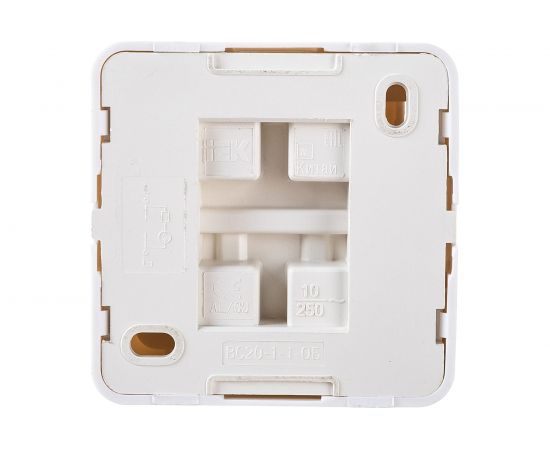 1-клавишный выключатель IEK ОКТАВА белый, с индикатором EVO11-K01-10-DC – изображение 2