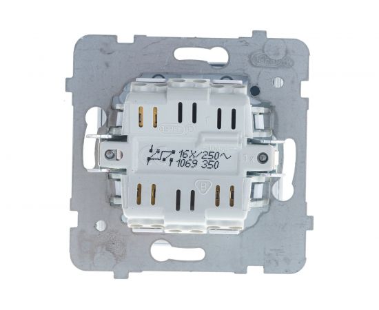 Выключатель Ospel Sonata, 2-клавишный, с подсветкой, без рамки, белый LP-2RS/m/00 – изображение 2