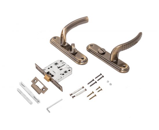 Защелка БУЛАТ ЗЩ1-Д01.01 (П) АЛЬФА (бронза; правая; с фиксацией) 13947 – изображение 2