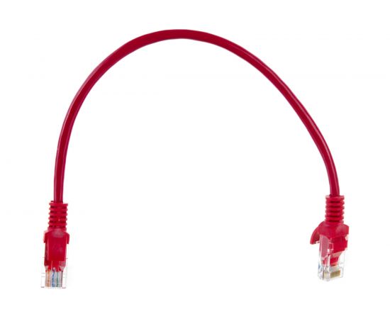 Патч-корд ExeGate UTP-RJ45-RJ45-5e-0,3M-RD, UTP, cat.5e, 0.3м, красный 258666 – изображение 2