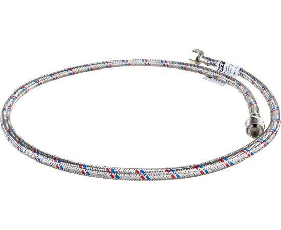 Гибкая подводка для воды Gigant с оплеткой из нержавеющей стали, 1/2""х120 см, г/ш P-120-GW – изображение 2
